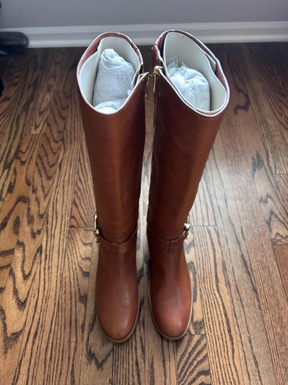 Coach Saddle Leather Tall Boots - Picture 7 of 15